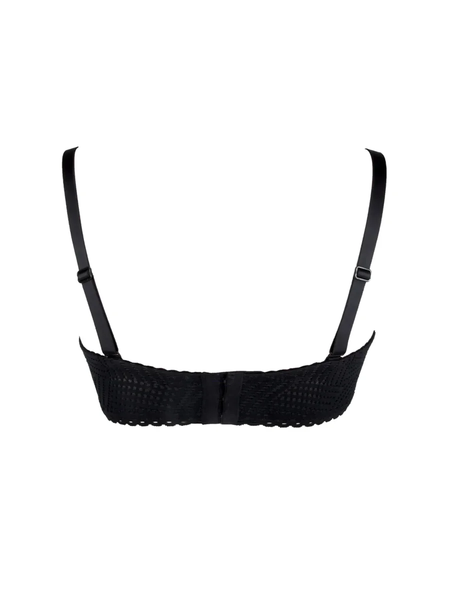 Antigel By Lise Charmel - Soutien-gorge maintien bustier graphique Tressage Tressage Noir – Image 3