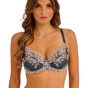 Wacoal - Soutien-gorge à armatures en dentelle Embrace, coloris ardoise foncé/rose nuage