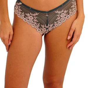 Wacoal - Tanga en dentelle Embrace Gris ardoise/Rose nuage