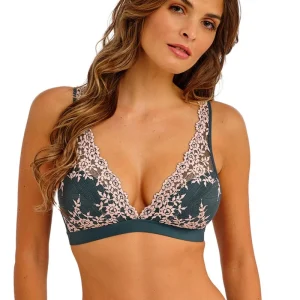 Wacoal - Soutien-gorge à bonnets souples en dentelle Embrace, coloris ardoise foncé/rose nuage