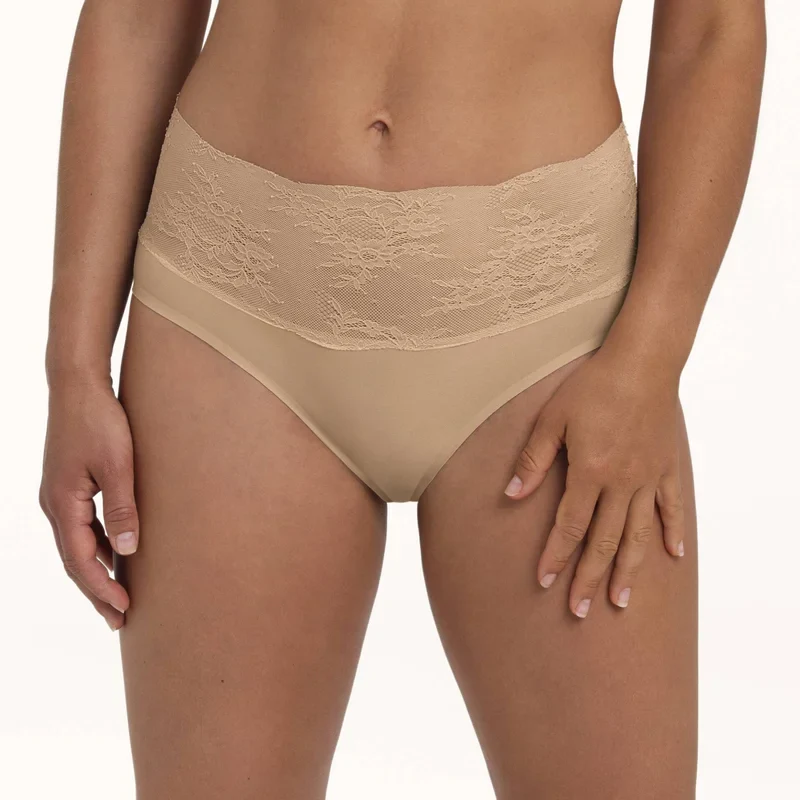 Anita - Culotte taille haute en dentelle essentielle Désert – Image 2