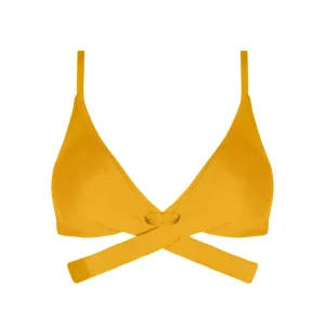 Maillot de bain Antigel de Lise Charmel - Bikini triangle rembourré souple La Chiquissima avec liens Jaune Paille