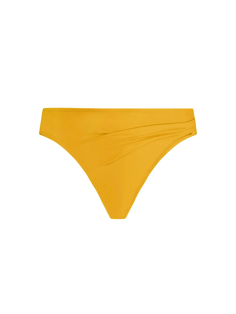 Maillot de bain Antigel de Lise Charmel - Bikini La Chiquissima à larges côtés et bas jaune pailleté