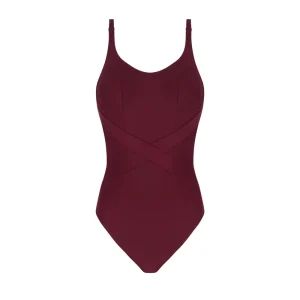 Maillot de bain Antigel de Lise Charmel - La Chiquissima, maillot de bain à armatures et bonnets emboîtants, couleur prune