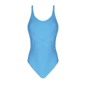 Maillot de bain Antigel de Lise Charmel - La Chiquissima, maillot de bain à armatures et bonnets emboîtants, bleu azur