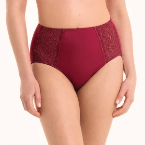 Anita - Culotte taille haute Havanna+ Rouge foncé