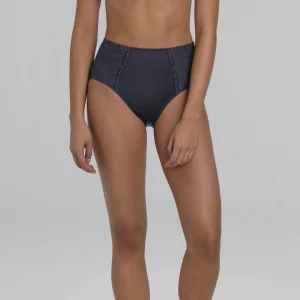 Anita - Slip Taille Haute Havanna Bleu Ombre