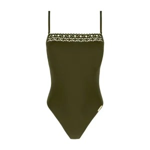 Maillots de bain Lise Charmel - Maillot de bain bustier souple Ajourage Couture Avocat