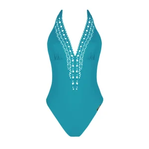 Maillot de bain Lise Charmel - Maillot de bain dos nu plongeant et dos nu Ajourage Couture Lagon