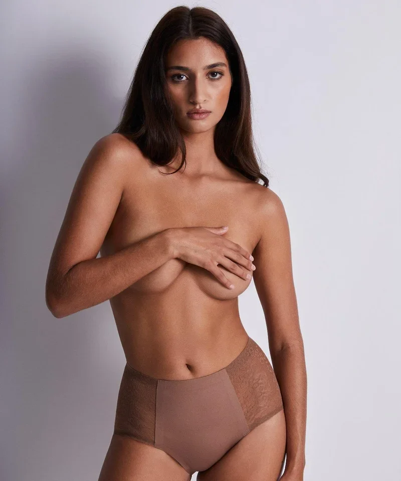 Aubade - Culotte taille haute en dentelle Sculpt By Aubade Cannelle – Image 3