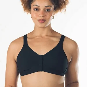 Royce - Soutien-gorge en coton à fermeture frontale Comfi Bra, noir