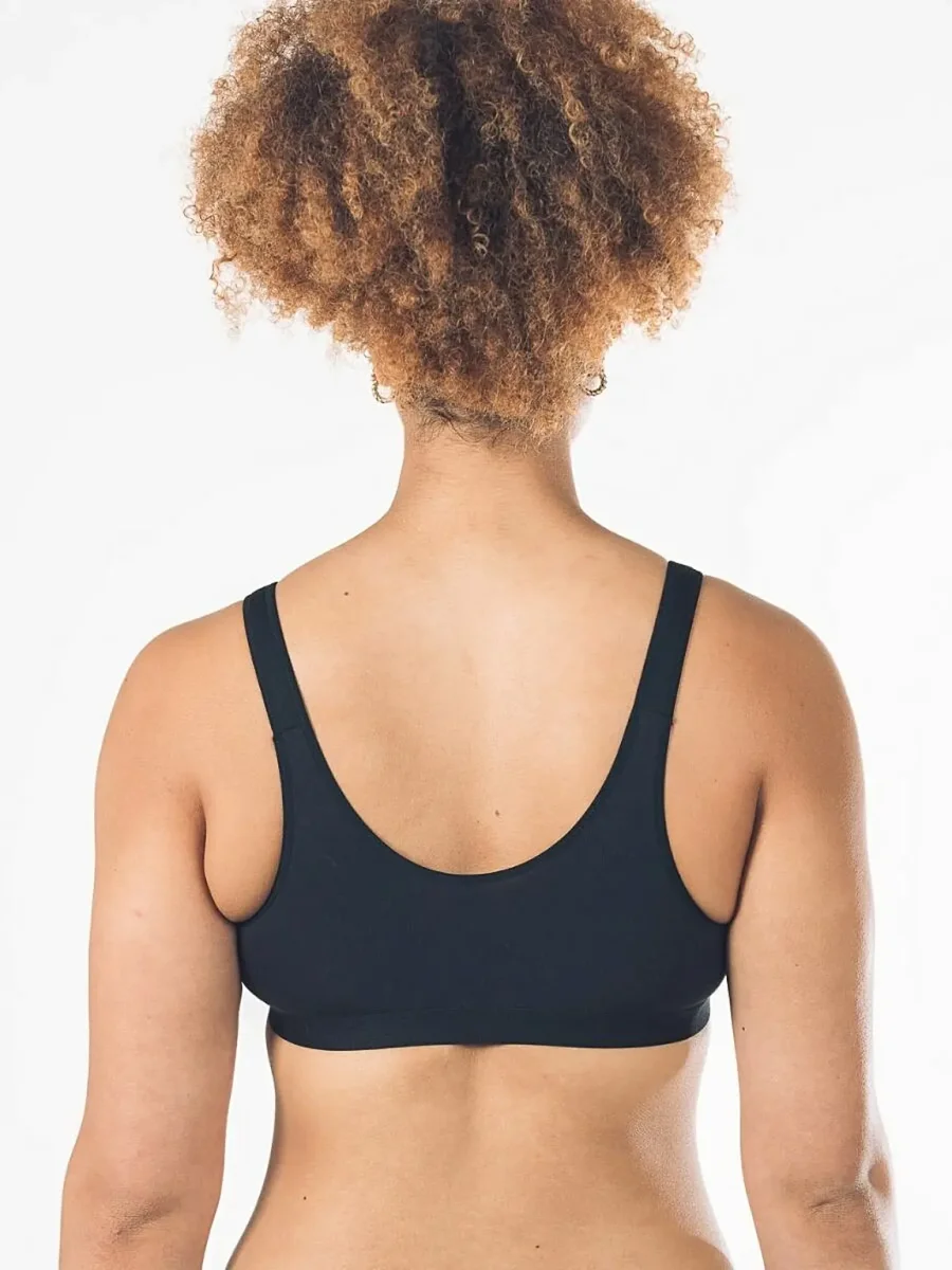 Royce - Soutien-gorge en coton à fermeture frontale Comfi Bra, noir – Image 4