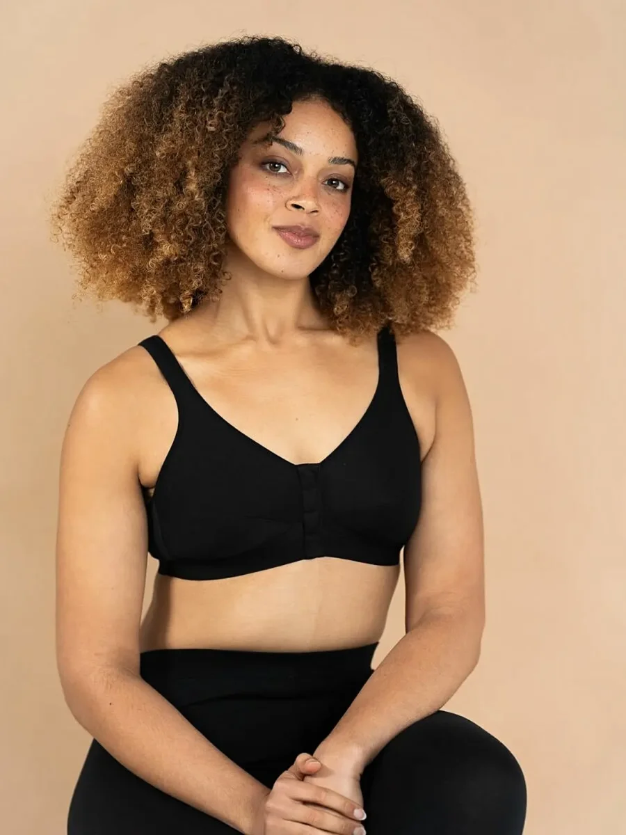 Royce - Soutien-gorge en coton à fermeture frontale Comfi Bra, noir – Image 6
