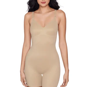 Miraclesuit Shapewear - Short cycliste dos nu tout-en-un beige chaud