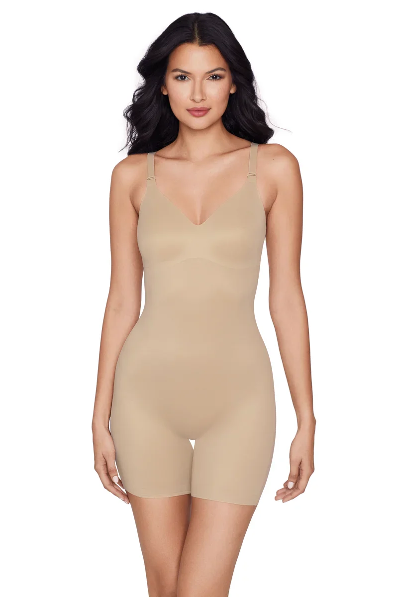 Miraclesuit Shapewear - Short cycliste dos nu tout-en-un beige chaud