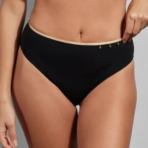 Empreinte - Bas de Bikini Taille Haute Cosmic Noir