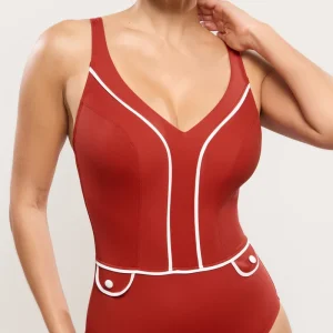 Maillots de bain Empreinte - Maillot de bain plongeant Attitude Tomette