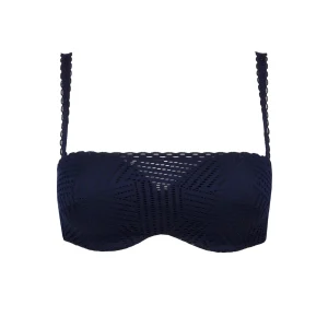 Antigel By Lise Charmel - Soutien-gorge bandeau bandeau graphique Tressage Tressage Marine
