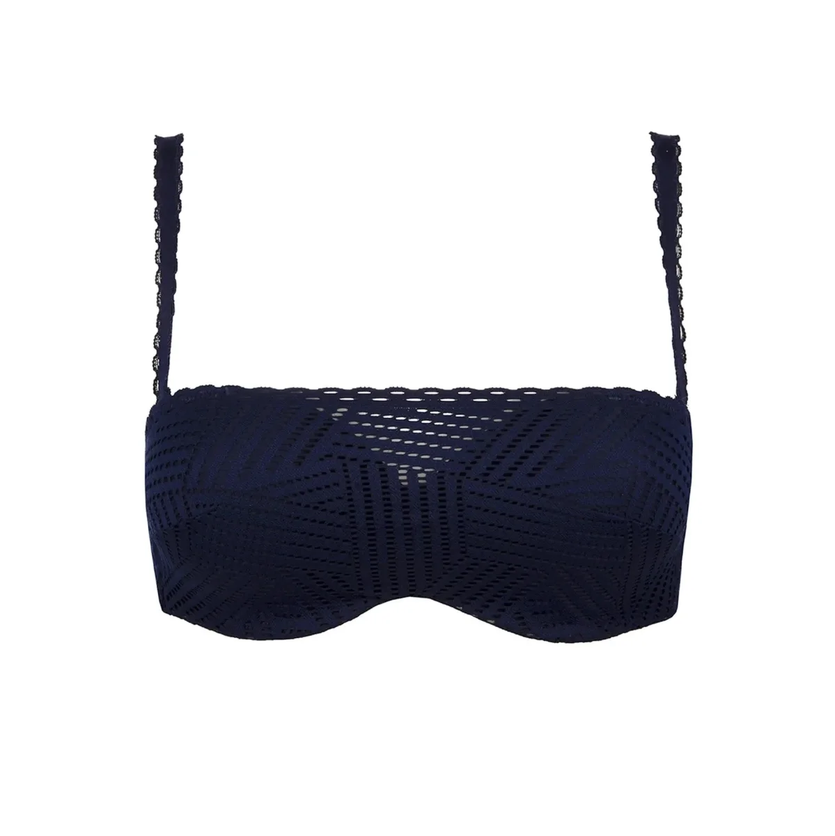 Antigel By Lise Charmel - Soutien-gorge bandeau bandeau graphique Tressage Tressage Marine