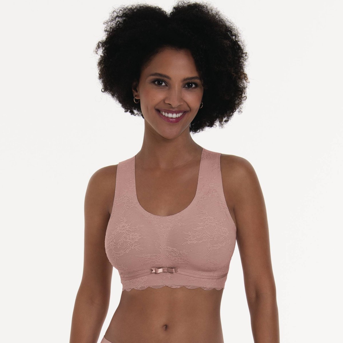 Anita - Bralette Essentielle En Dentelle Avec Bonnets Rembourrés Rosewood – Image 2