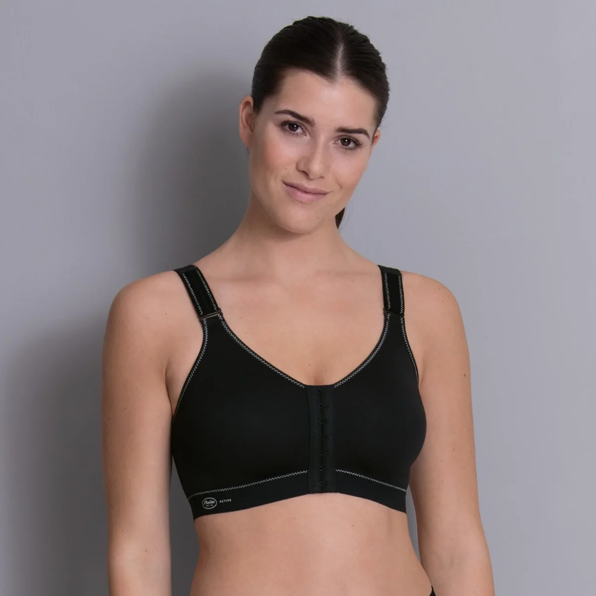 Anita Active - Soutien-gorge de sport à fermeture frontale Frontline Noir