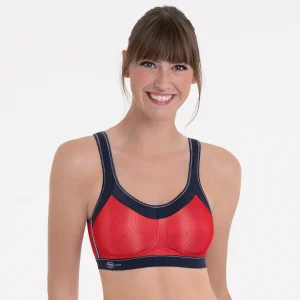 Anita Active - Soutien-gorge de sport moulé Momentum Rouge/Bleu Iris