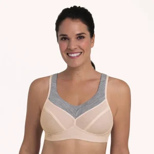 Anita Active - Soutien-gorge de sport en laine Panalp, rose vif/mélange