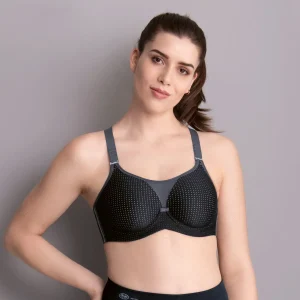 Anita Active - Soutien-gorge de sport Performance Wirex avec armatures Noir/Anthracite