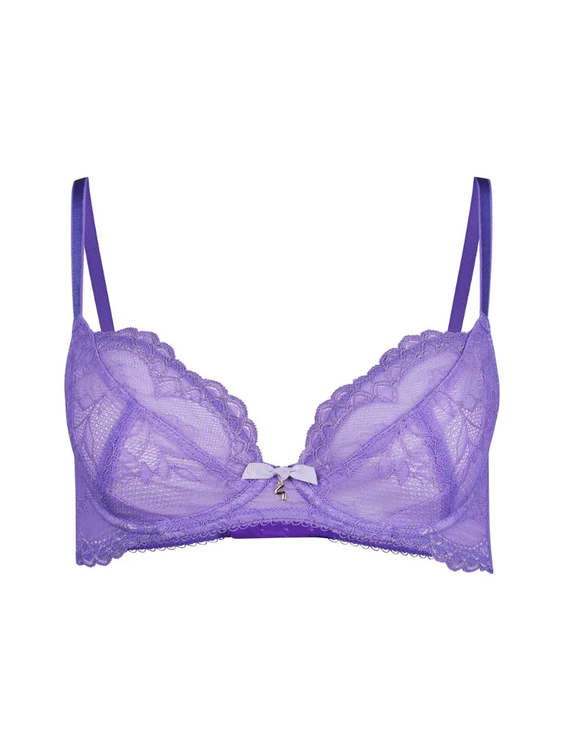 Gossard - Soutien-gorge plongeant non rembourré en dentelle Superboost Violet Hebe – Image 5