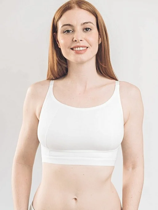 Royce - Haut court non rembourré Lola Pêche/Blanc – Image 2