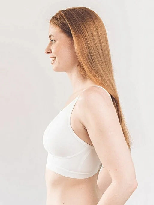 Royce - Haut court non rembourré Lola Pêche/Blanc – Image 3