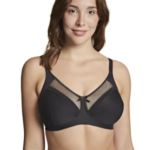 Royce - Soutien-gorge non rembourré à bonnets pleins Charlotte Noir