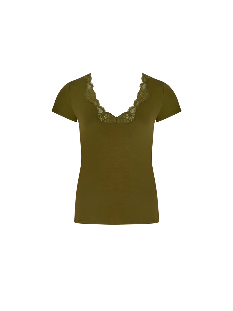 Antigel de Lise Charmel - Haut à manches courtes Simply Perfect Vert Mousse