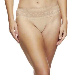 Naomi & Nicole Shapewear - Culotte taille basse en dentelle beige chaud