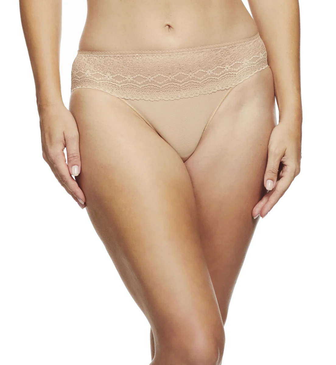 Naomi & Nicole Shapewear - Culotte taille basse en dentelle beige chaud
