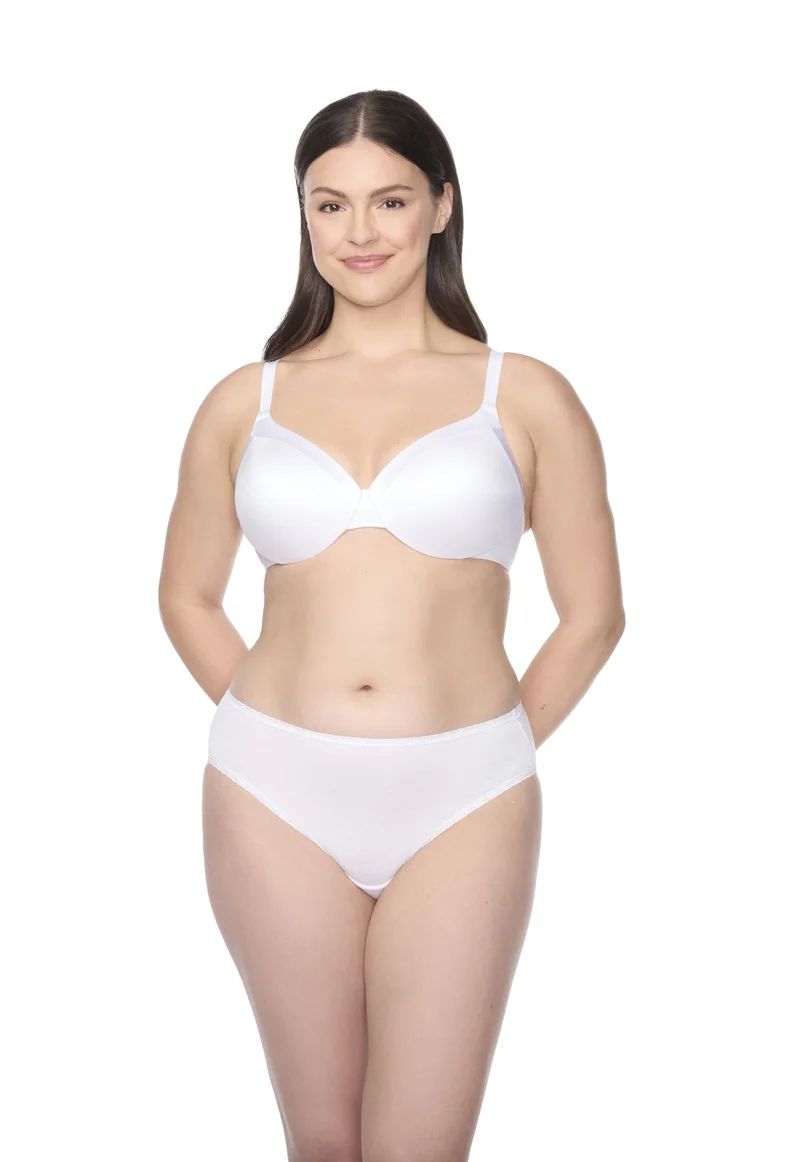 Naomi & Nicole Shapewear - Culotte taille basse en coton et dentelle blanche – Image 3