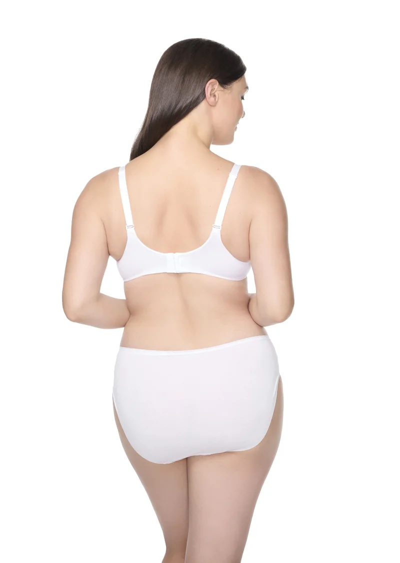 Naomi & Nicole Shapewear - Culotte taille basse en coton et dentelle blanche – Image 4