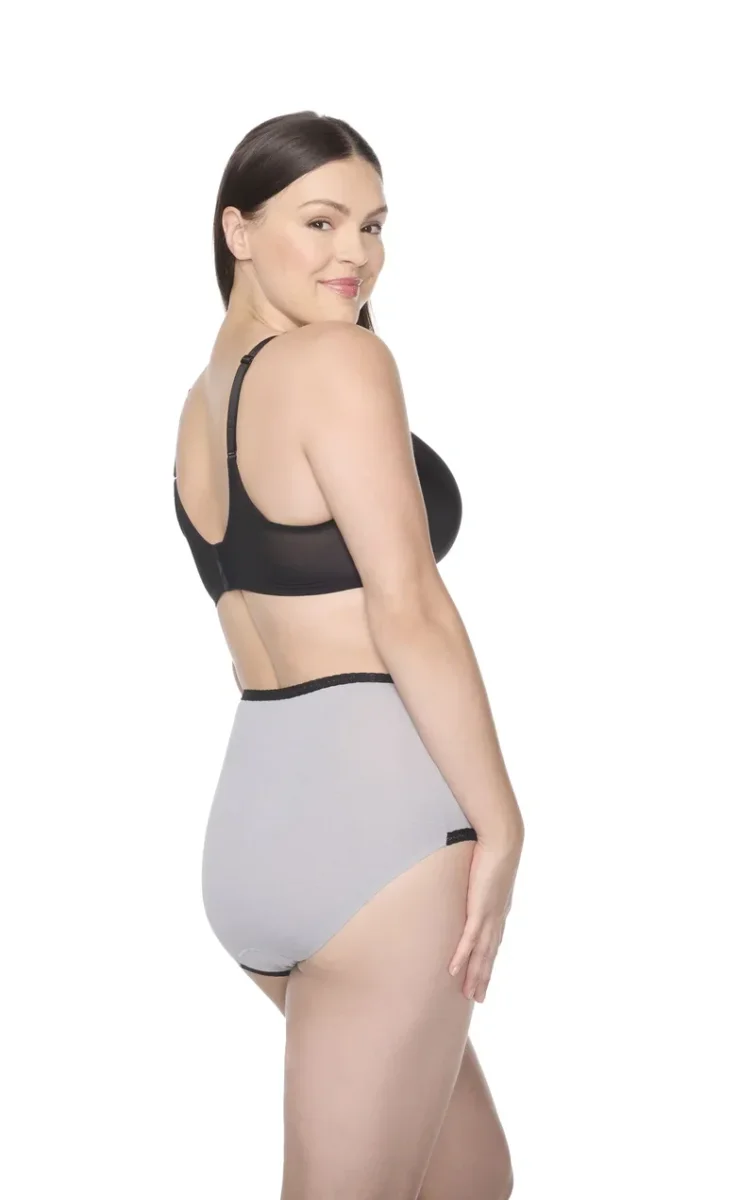 Naomi & Nicole Shapewear - Culotte en coton avec dentelle Ultimate Grey – Image 4
