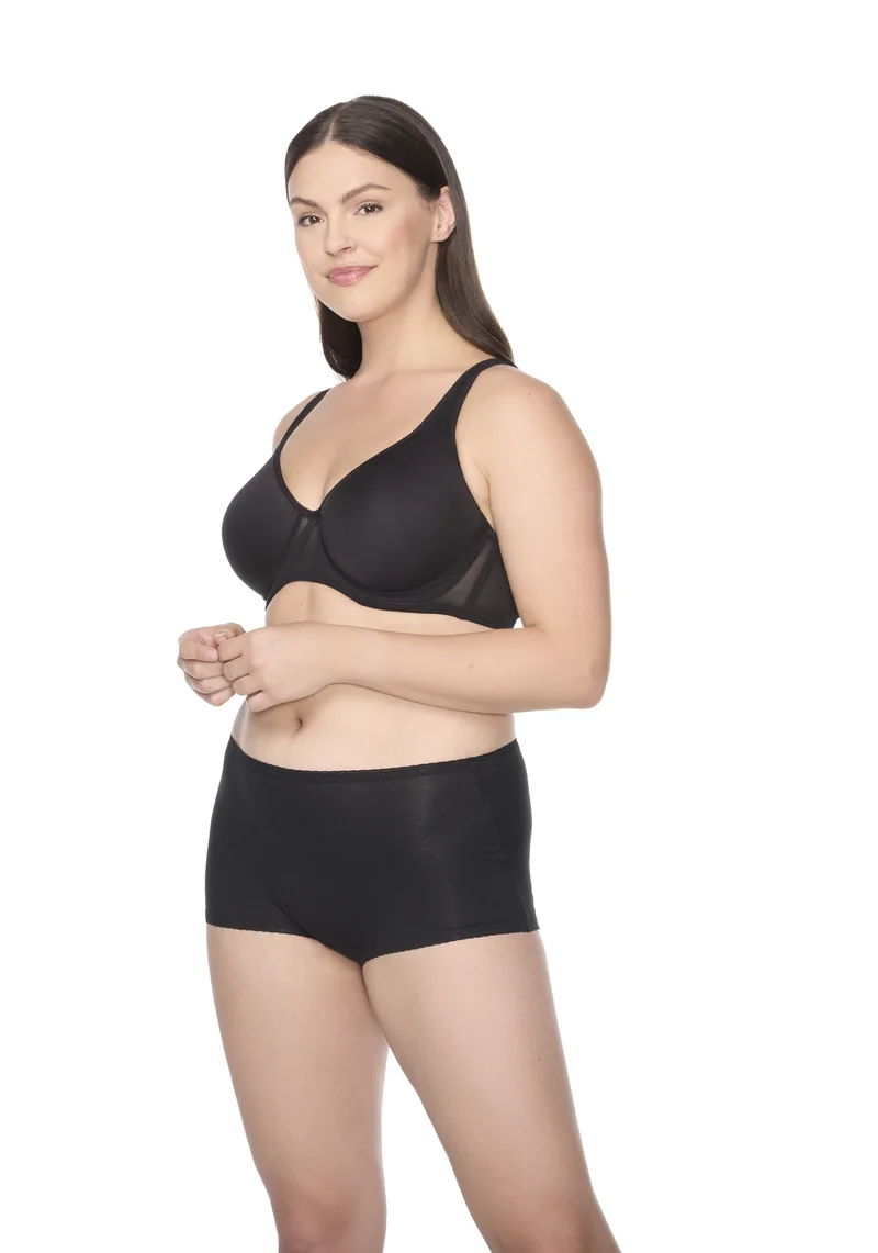 Naomi & Nicole Shapewear - Shorty en coton avec dentelle noir – Image 3
