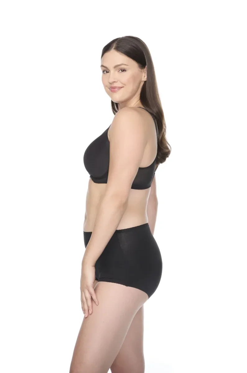 Naomi & Nicole Shapewear - Shorty en coton avec dentelle noir – Image 4