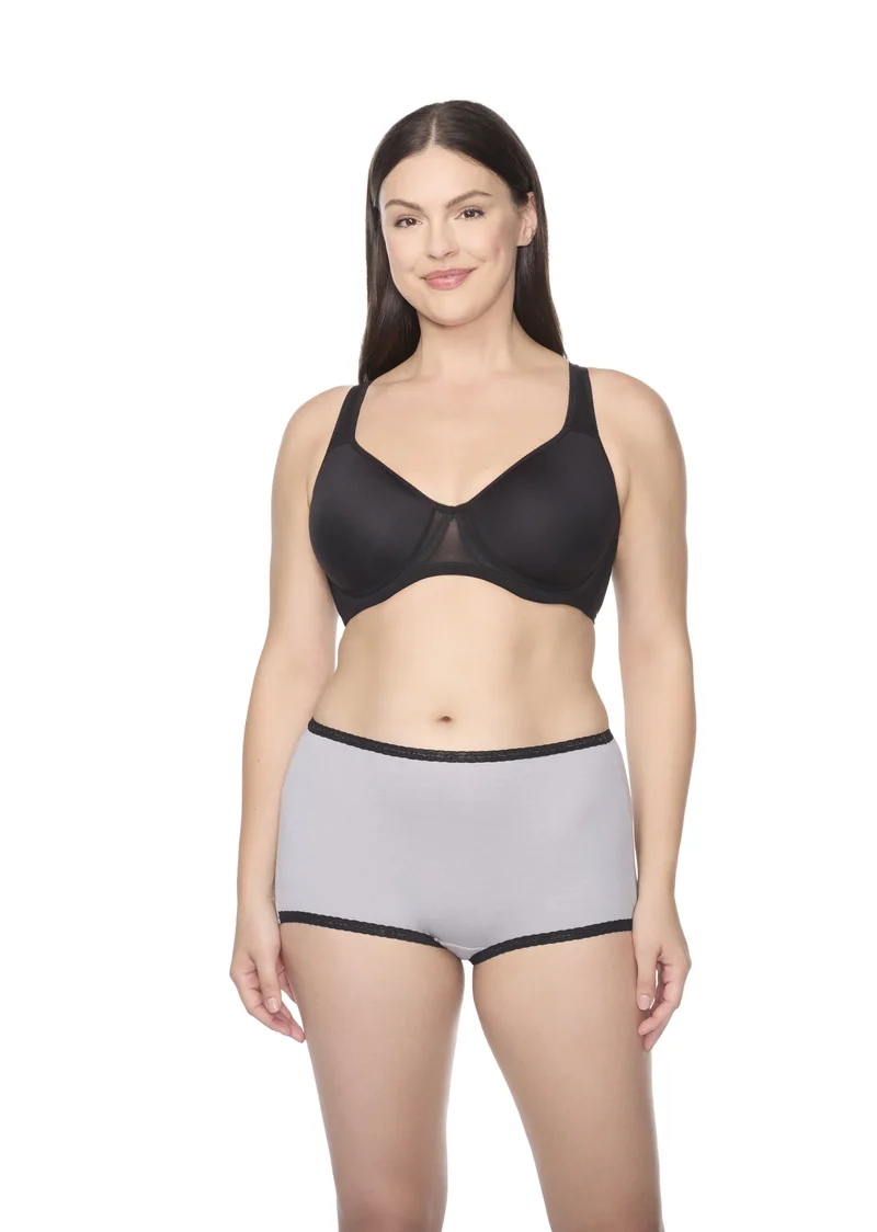 Naomi & Nicole Shapewear - Shorty en coton et dentelle Ultimate Grey – Image 3