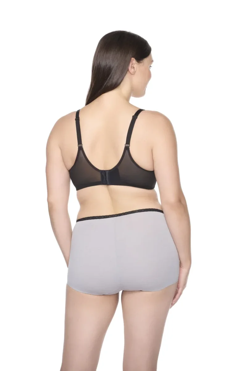 Naomi & Nicole Shapewear - Shorty en coton et dentelle Ultimate Grey – Image 4