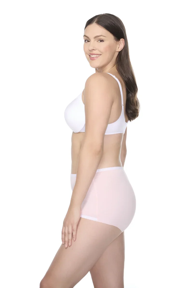 Naomi & Nicole Shapewear - Shorty en coton avec dentelle Rose voilée – Image 4