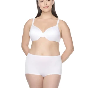 Naomi & Nicole Shapewear - Shorty en coton et dentelle blanc