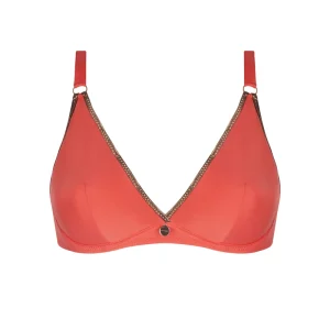 Maillot de bain Antigel de Lise Charmel - Haut de bikini à armatures dos nu La Smartissime Corail Bronze
