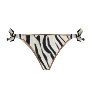 Maillot de bain Antigel de Lise Charmel - Bikini La Tigre Blanc à côtés étroits, couleur bronze Tigre