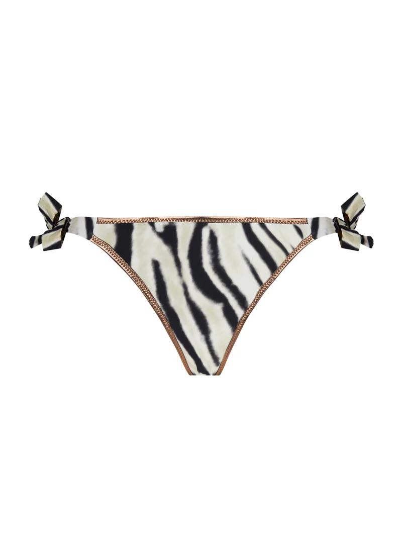 Maillot de bain Antigel de Lise Charmel - Bikini La Tigre Blanc à côtés étroits, couleur bronze Tigre