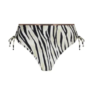 Maillot de bain Antigel de Lise Charmel - Bikini taille haute ajustable La Tigre Blanc Tigre Bronze