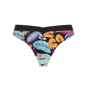 Maillot de bain Antigel de Lise Charmel - Bas de bikini taille haute La Forêt Magic Noir Enchanté