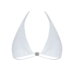 Maillot de bain Lise Charmel - Bikini triangle rembourré souple Éclat d'argent avec liens Blanc Argent